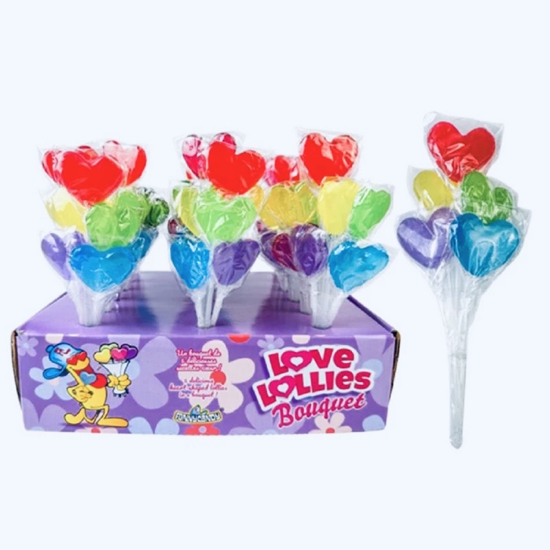 Bouquet Sucette Cœur (1 pièce)