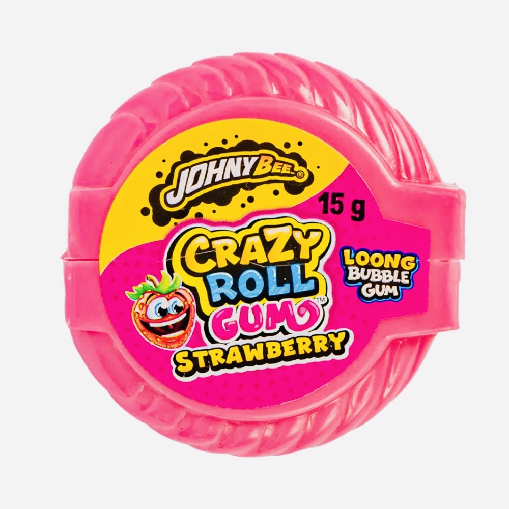 Crazy Roll Gum Fraise (1 pièce)