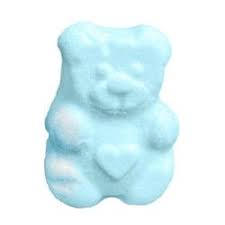 Ourson Marshmallow bleu (3 pièce)