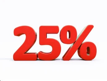- 25 %