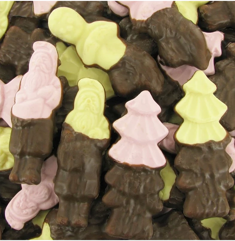 Guimauve Noël mi enrobée choco lait (lot de 2)