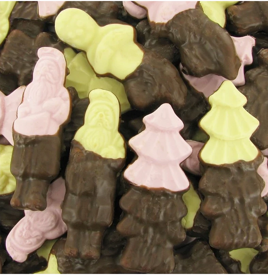 Guimauve Noël mi enrobée choco lait (lot de 2)