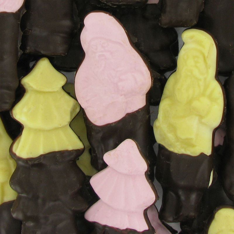 Guimauve Noël mi-enrobée choco noir (lot de 2)